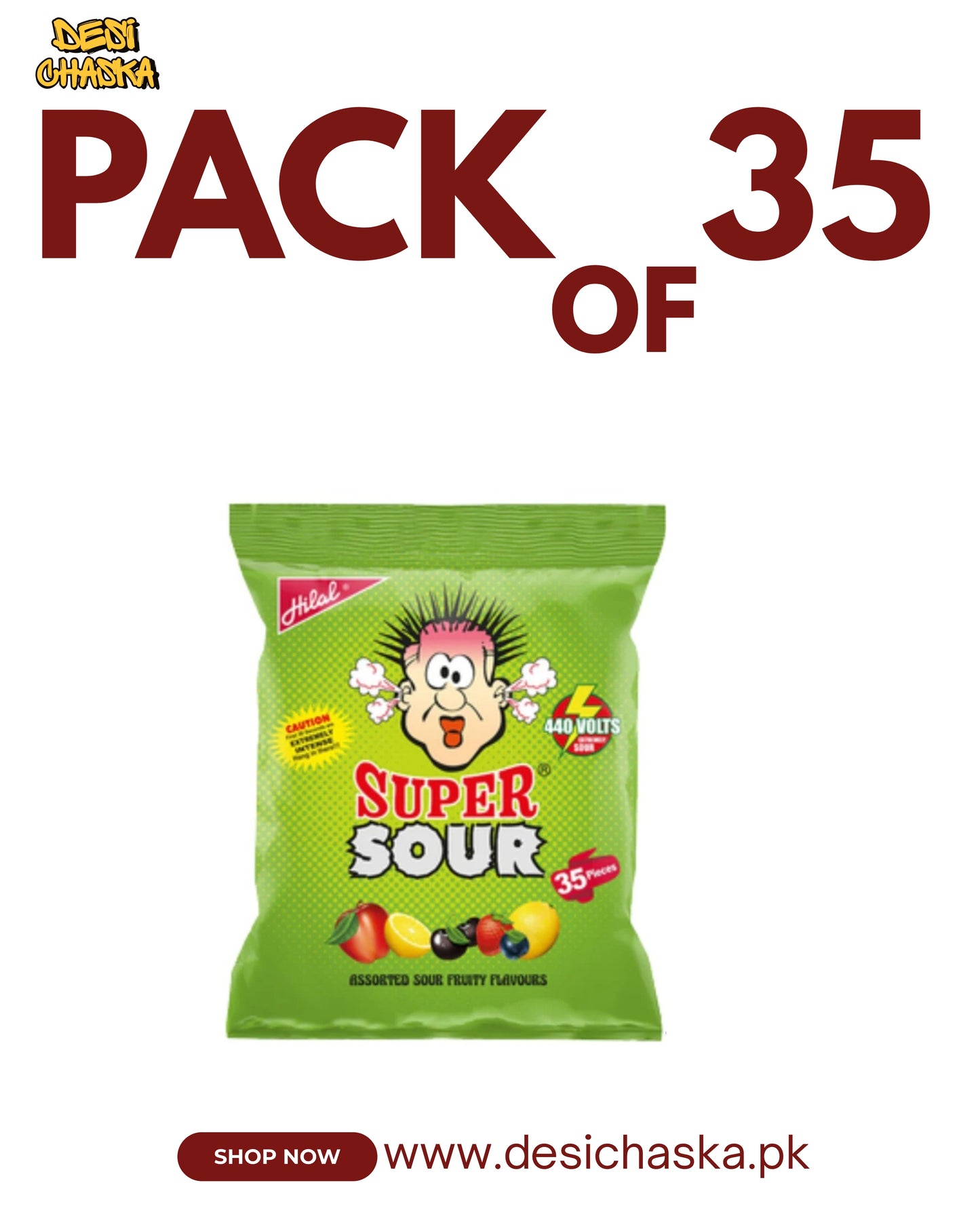 SUPER SOUR - PACK OF 35
