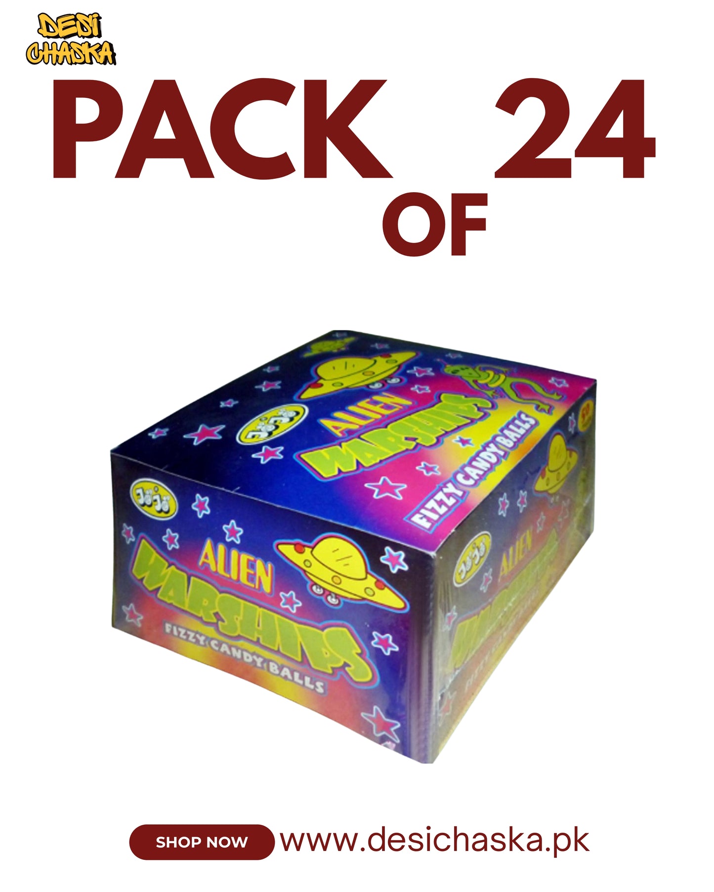 ALIEN WARSHIPS CANDY - PACK OF 24