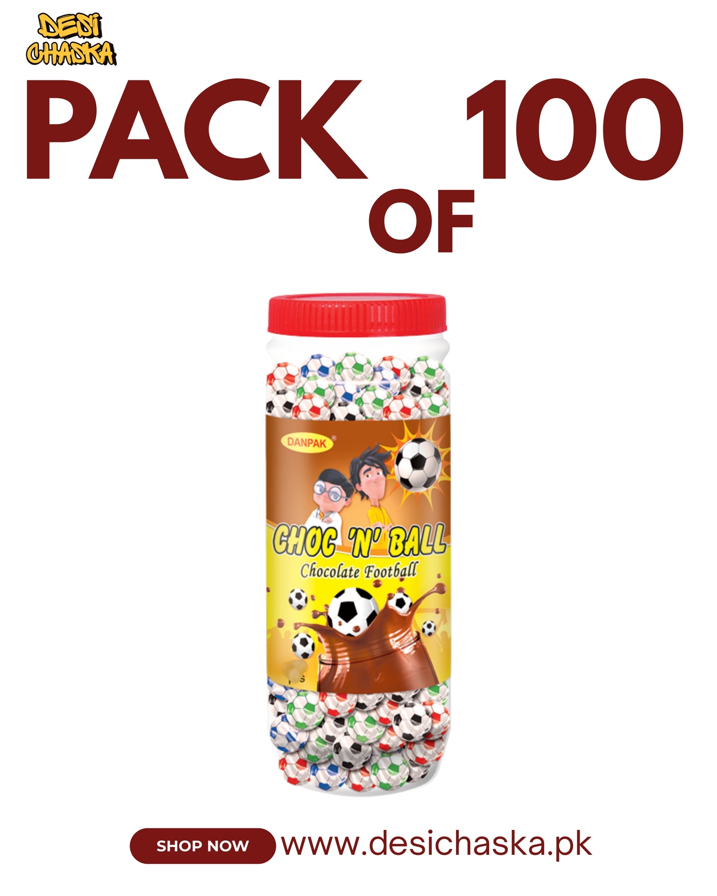 CHOC N BALL - PACK OF 100