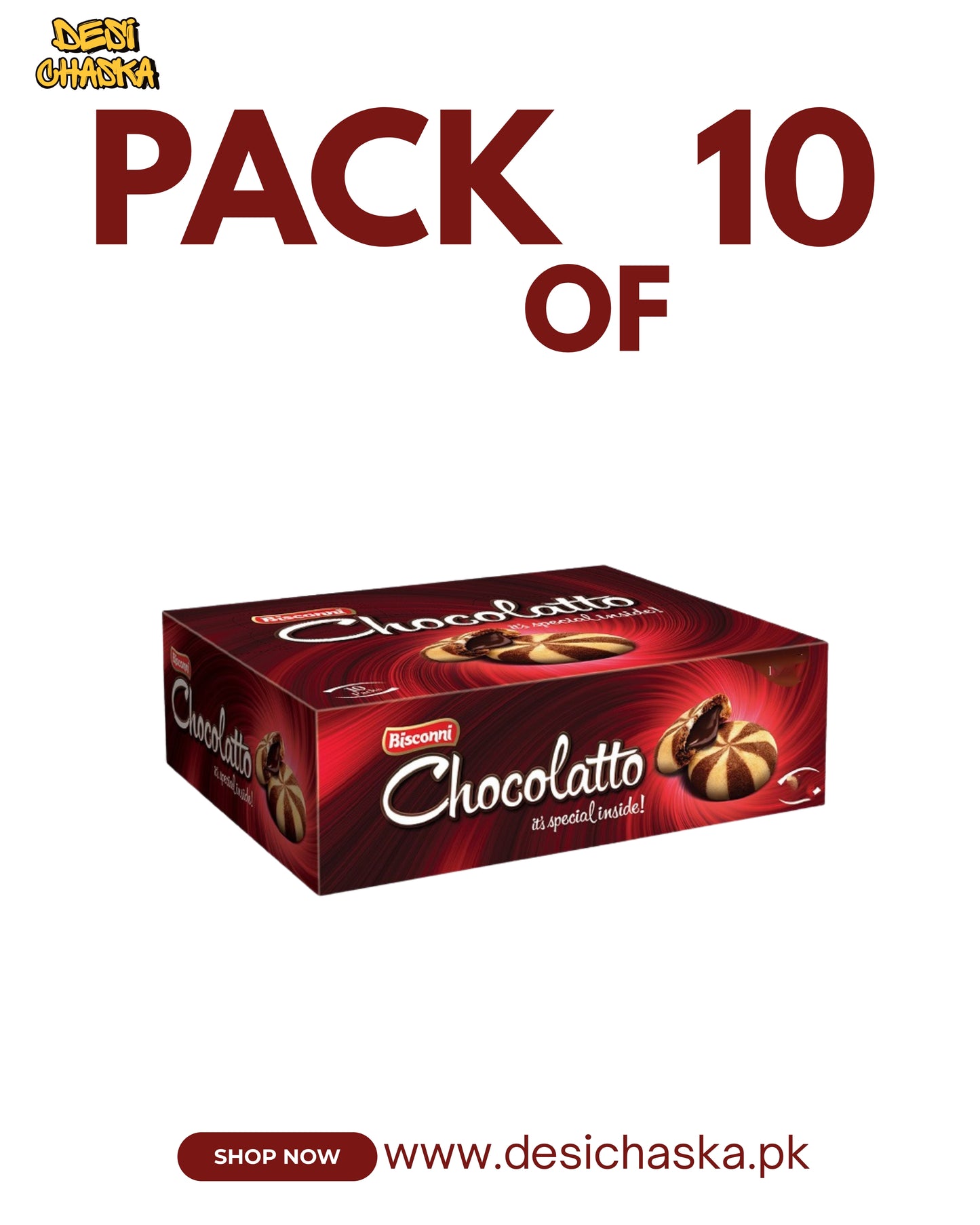 CHOCOLATO BISCUIT - PACK OF 10