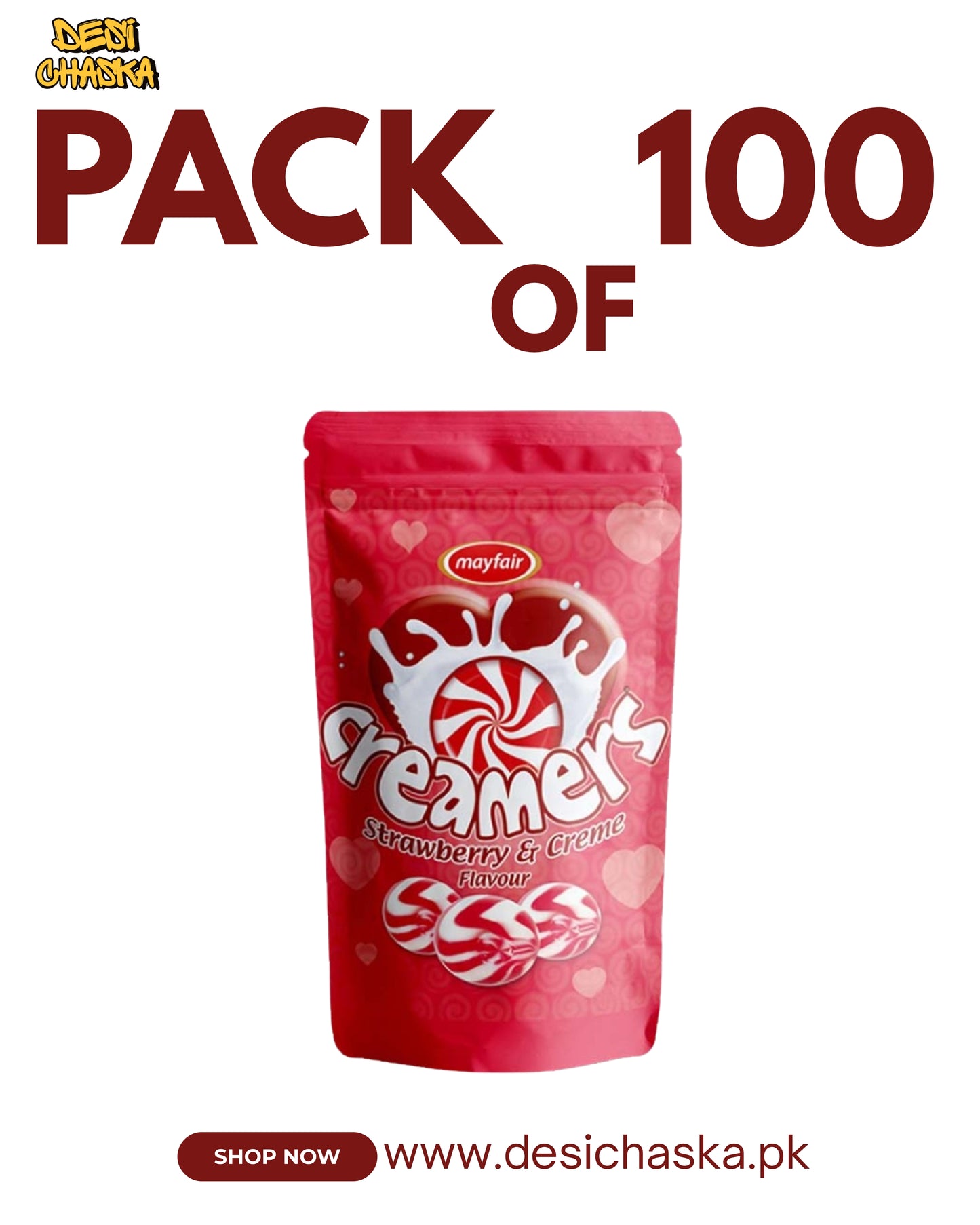 CREAMERS - PACK OF 100