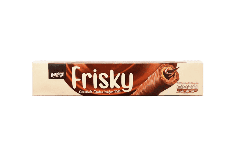 FRISKY CHOCOLATE COATED WAFFER ROLLS- PACK OF 9