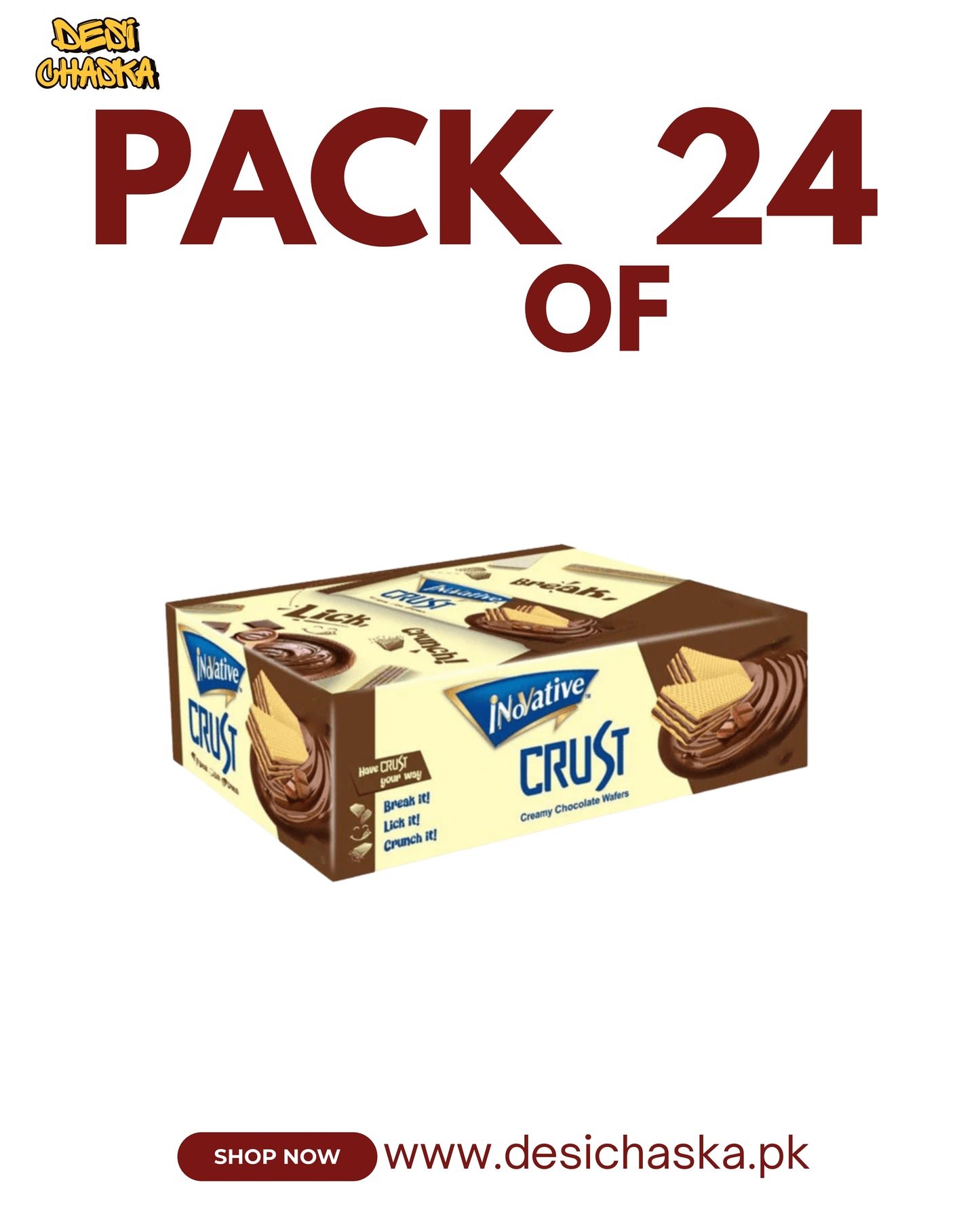 CRUST WAFER - PACK OF 24 ( CHOCOLATE)