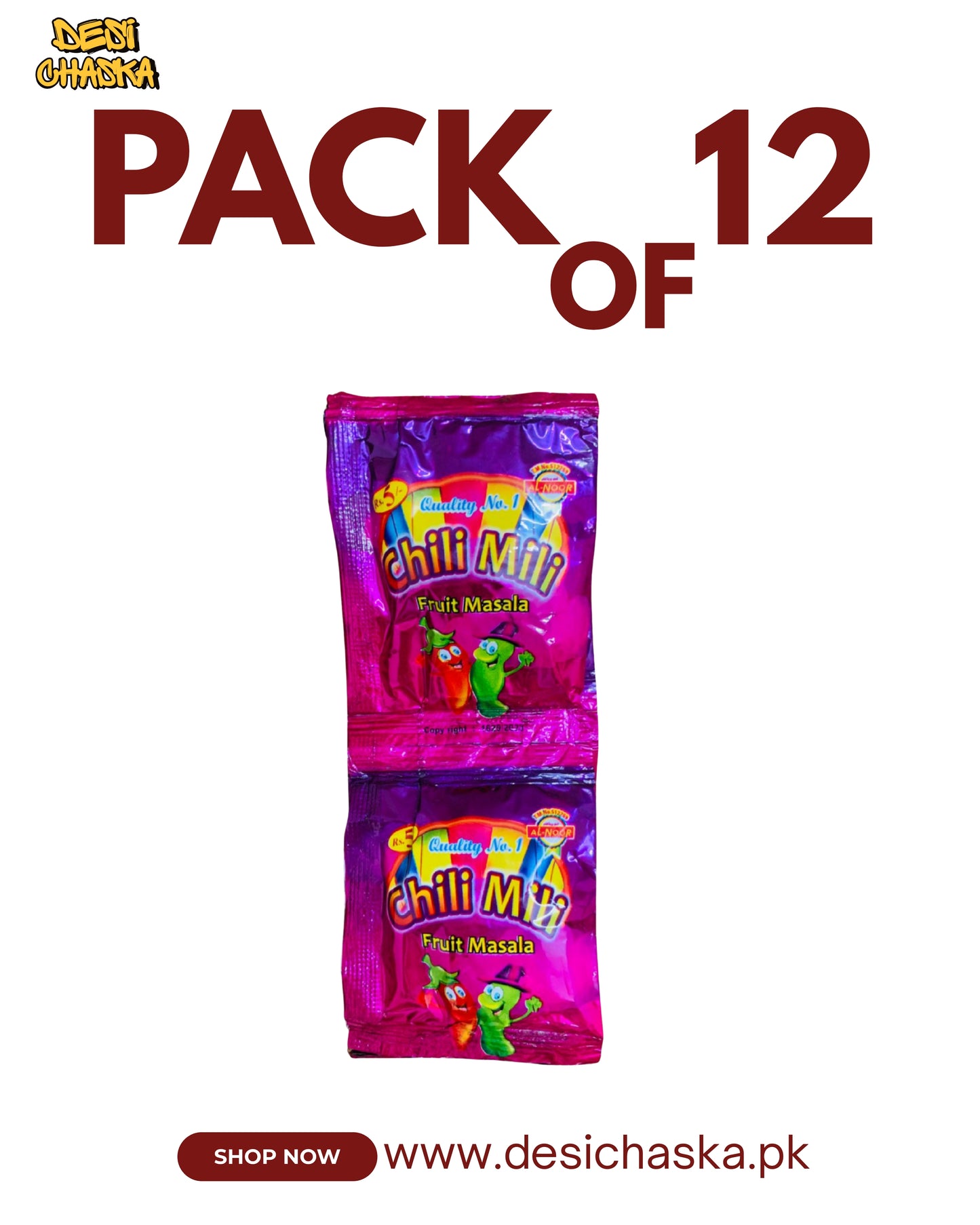 CHILLI MILLI CHORAN - PACK OF 12