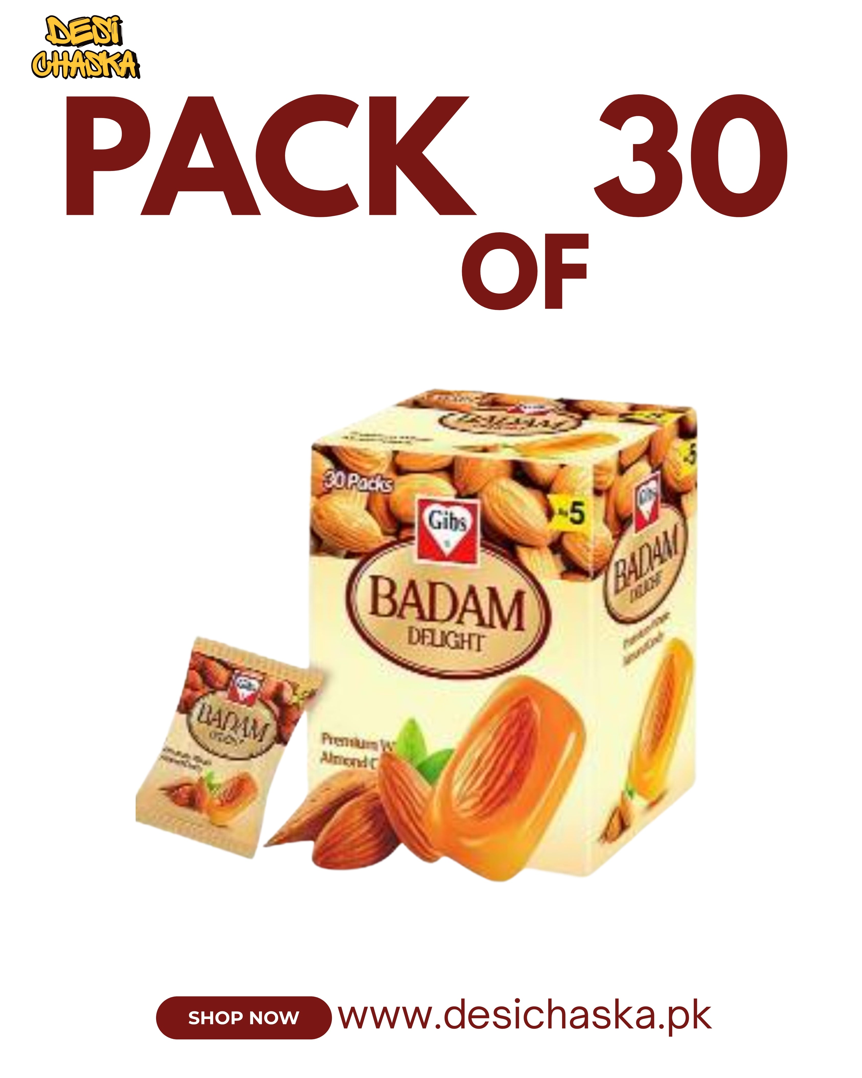 BADAM CANDY - PACK OF 30 – Desi Chaska