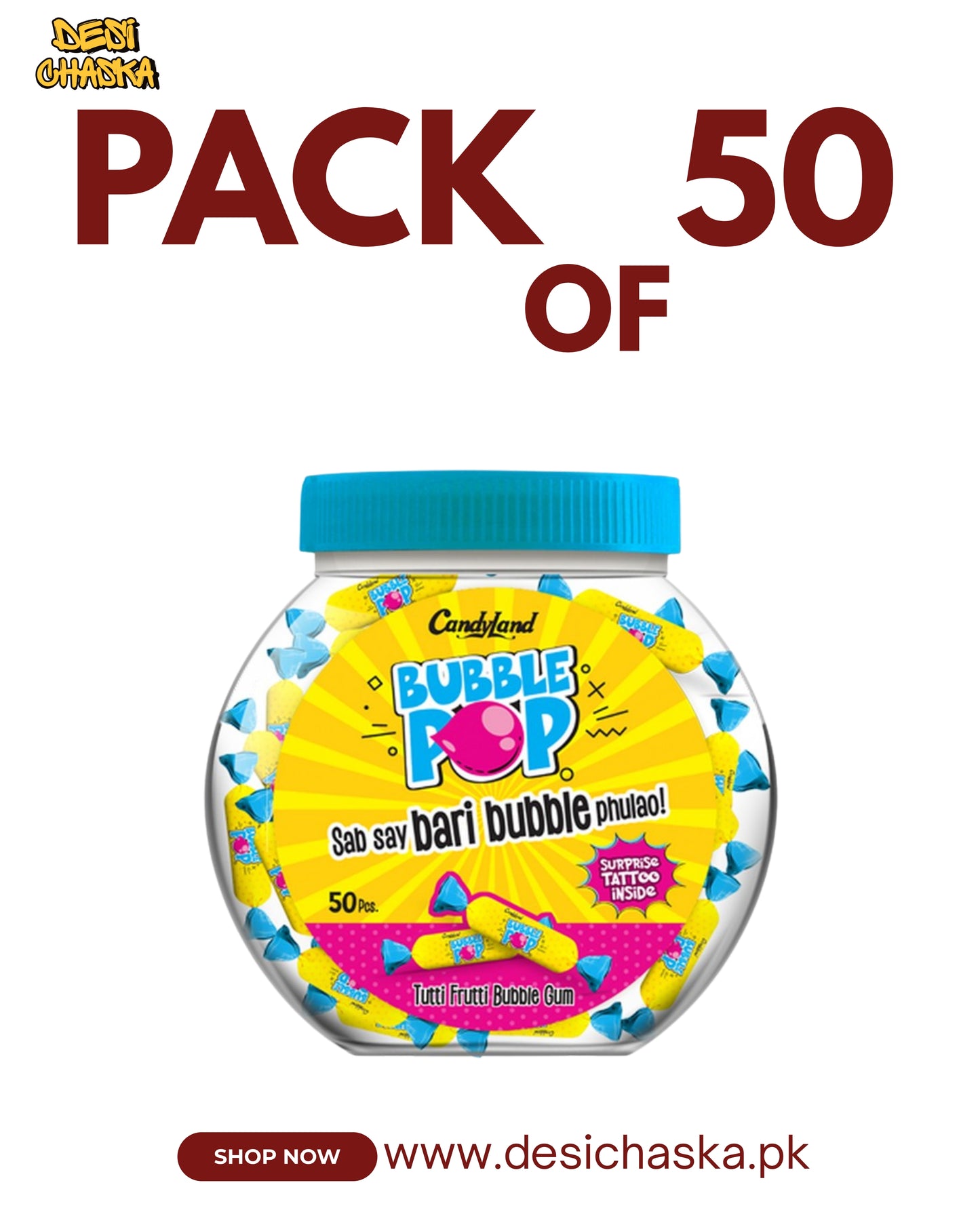 BUBBLE POP - PACK OF 50
