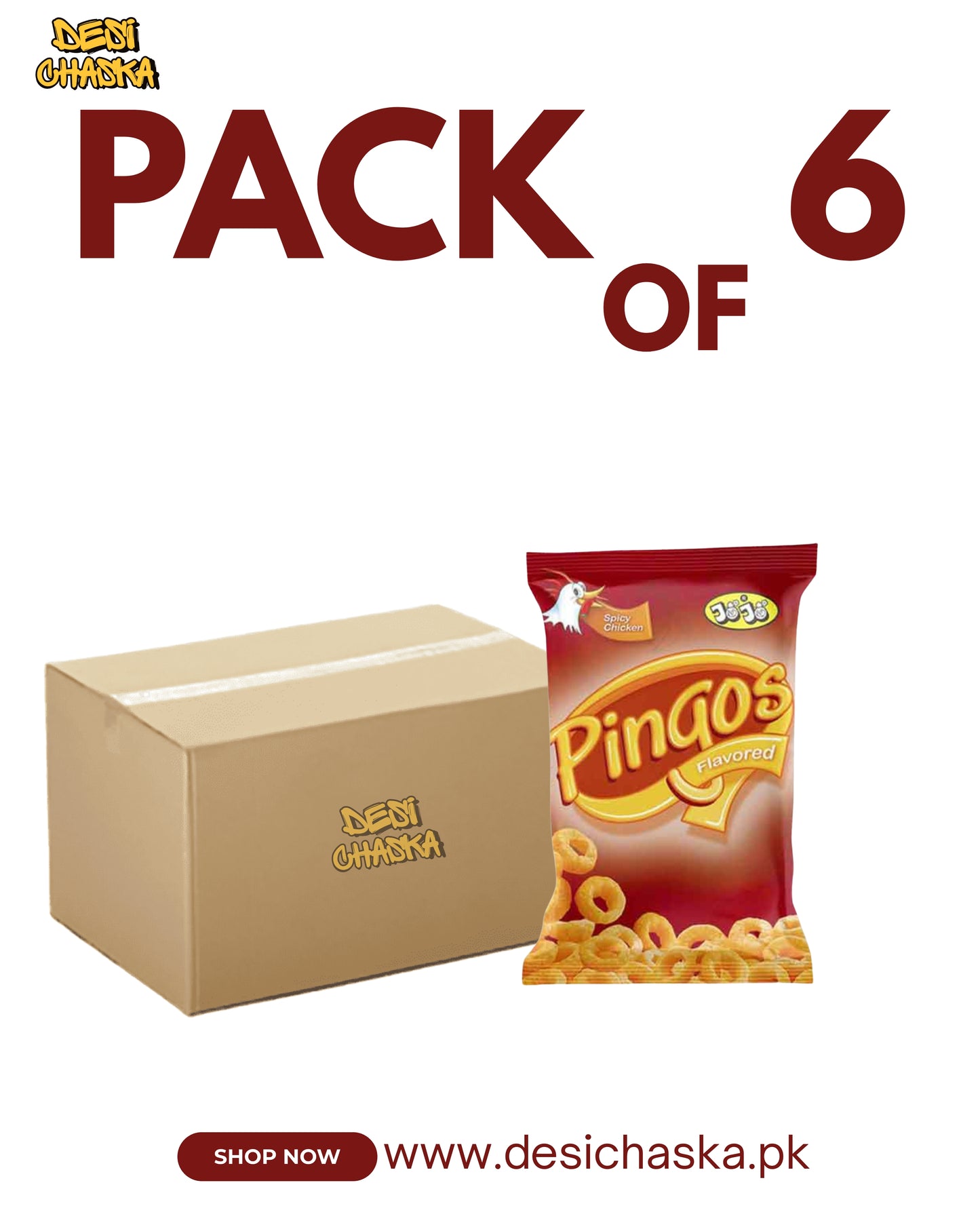 PINGOS - PACK OF 6  ( CHICKEN FLAVOR)